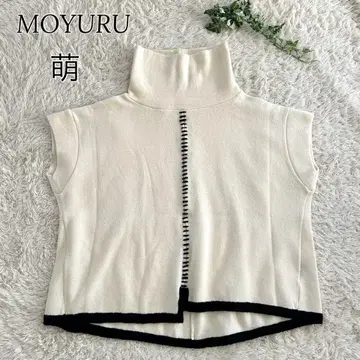 모유루 센소유니코 루즈핏 니트 베스트 바이컬러 울