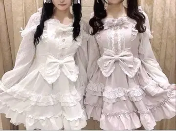 티아라 리본 티어드 원피스 핑크