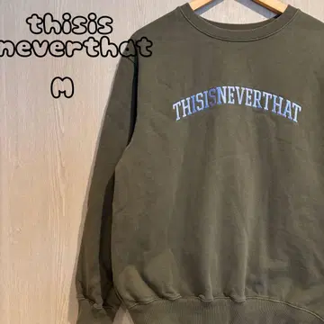thisisneverthat 맨투맨 트레이닝복 M 카키 자수 로고