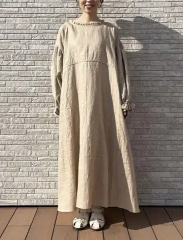 택 포함 새상품! 소매가 봉긋한 허리 드로스트 원피스