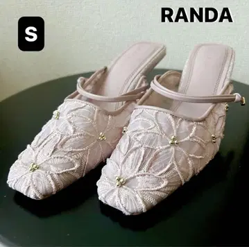 RANDA 플라워 자수 뮬 펌프스 여성용 란다 퍼플