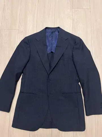 BEAMS F 울 다크 블루 수트 세트 44