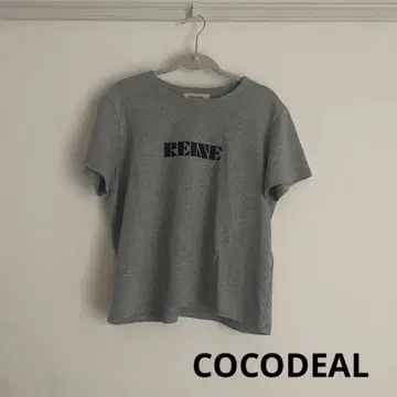 COCODEAL 코코딜 글리터 가공 그래픽 T셔츠 M 그레이
