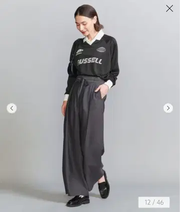뷰티 앤 유스 트윌 리본 벨트 팬츠