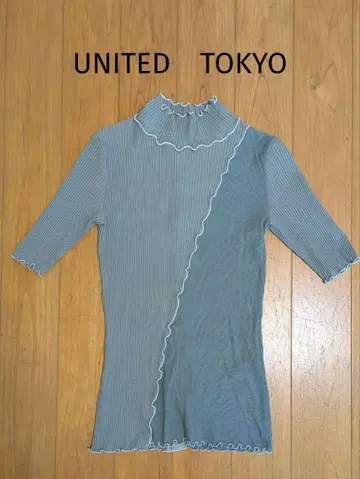 UNITED TOKYO 여성용 하이넥 반팔 상의