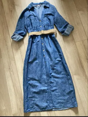 ZARA 데님 롱 원피스