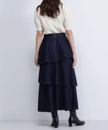 NATURAL BEAUTY BASIC 데님 캉캉 스커트