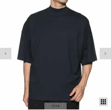 질샌더 모크넥 티셔츠 네이비 M