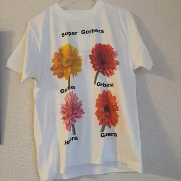 flowwwers t셔츠 꽃무늬 거베라