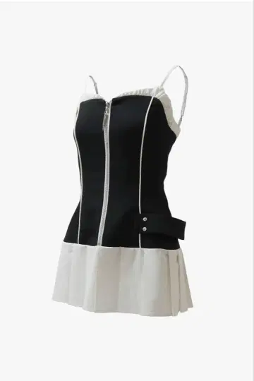 [ THEREDTHREAD ] S ribbon dress pleats