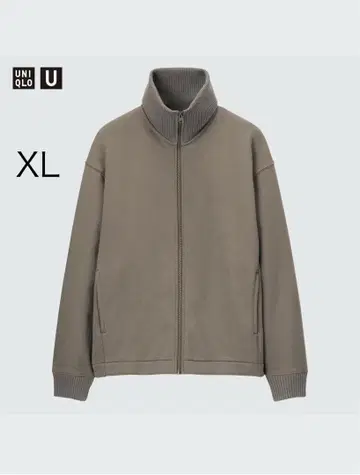 유니클로 U 보아 맨투맨 트랙 자켓 XL 카키
