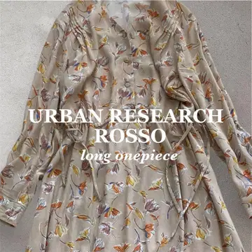 URBAN RESEARCH ROSSO 꽃무늬 롱 원피스 긴팔