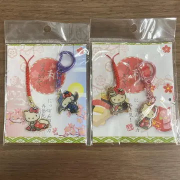 HELLO KITTY 헬로키티 스트랩 키링 일본 전통 KT