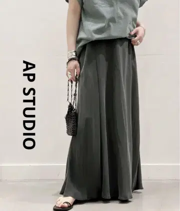 AP STUDIO 피브릴 큐프라 스커트 그린 38