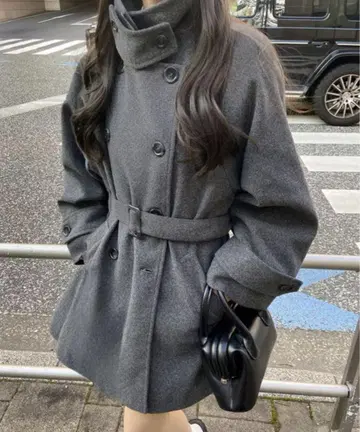 벨트 포함 멀티 Way 페이크 울 코트[fo1762]