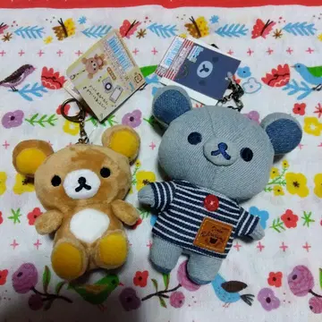 새상품 리락쿠마 코리락쿠마 봉제 인형 키링 2개 세트