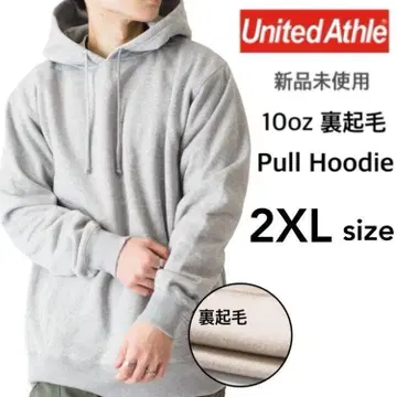 새상품 유나이티드 애슬레 10oz 풀오버 후드티 속기모 그레이 2XL