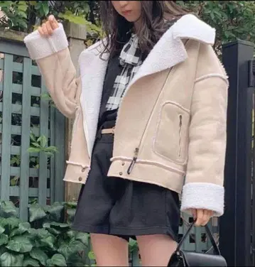 에코 무스탕 라이더 자켓 코트 보아 안감 블루종 아우터 겨울