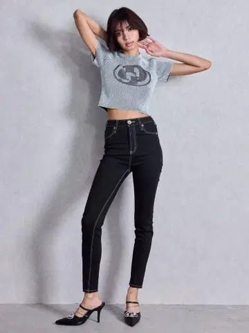 제이다 미들 스키니 팬츠