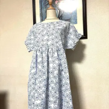 유카타 리메이크 개더 원피스 유카타 옷감으로