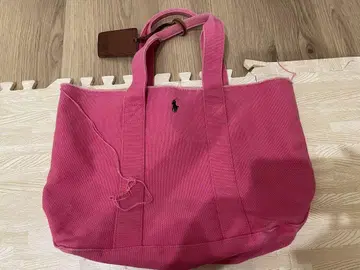 폴로 핑크 토트백