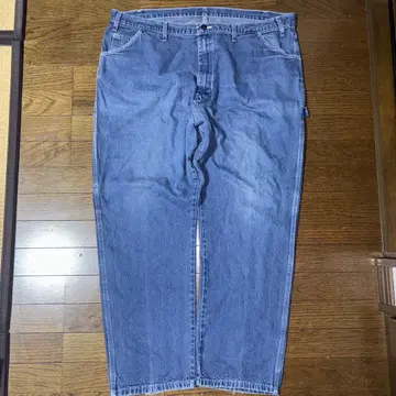 Dickies 90s 데님 페인터 팬츠 카고 빅 착용 초와이드