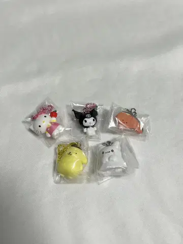 [ 미개봉 새상품 ] 산리오 캐릭터 스트랩 5개 세트