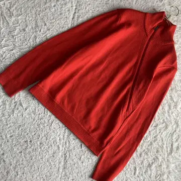 ARMANI EXCHANGE 지퍼 니트 오렌지 계열 S 깔끔