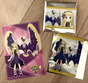 포켓몬 마스터즈 EX 마네키네코 콜라보 캔뱃지 엽서 리리에