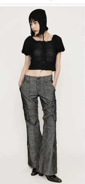 SLY WASHED CORDUROY FLARE 팬츠(카키)