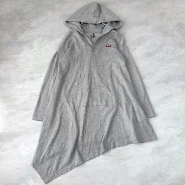 참스 CHUMS 그레이 비대칭 후드티 원피스 스포티 M