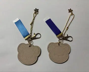 곰 얼굴 키링 2개 세트