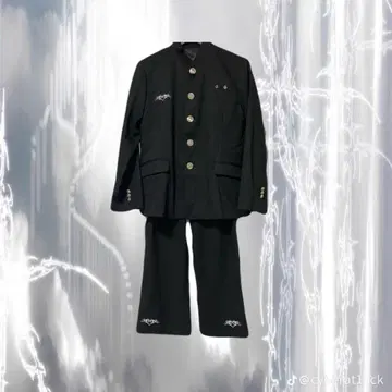 QOOZA killstar 펑크 하라주쿠 고스로리 가쿠란 셋업