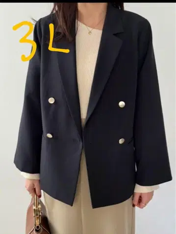 시마무라 MISATO 콜라보 테일러 슬릿 자켓 다크 네이비 3L