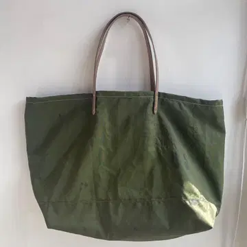 미군 빈티지 토트백 나일론 가죽 핸들 US 90s