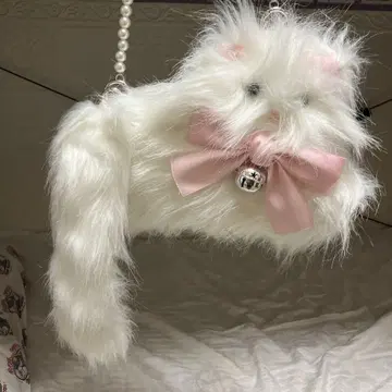 고양이 봉제 인형 미니백, 숄더