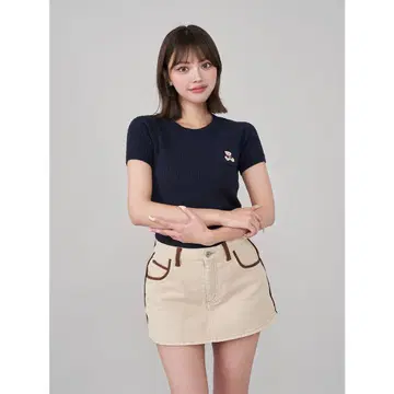 다리치 D 베어 케이블 니트탑