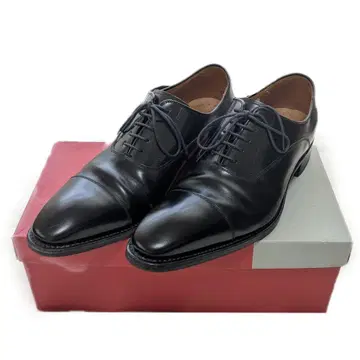 REGAL 블랙 스트레이트 팁 가죽 신발 남성용 25.5cm 315R