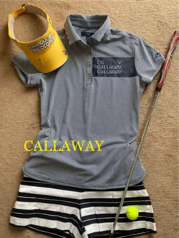 CALLAWAY 스트라이프 패턴 냉감 피케 셔츠 size:L