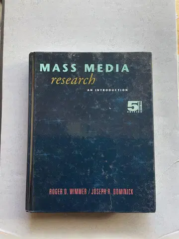 MASS MEDIA research 5th edition