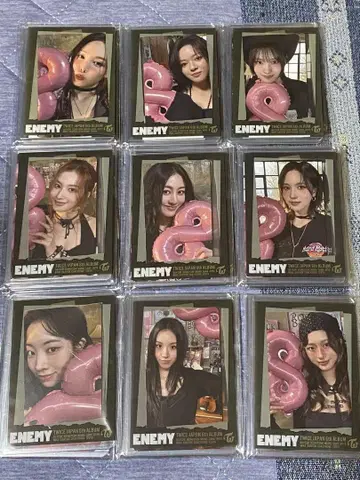 TWICE ENEMY JYP 혜택 포토 카드 9장 세트 컴프 세트