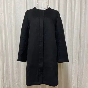 INDIVI 인디비 노카라 코트 코트 블랙 여성용