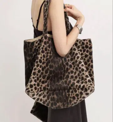 라빠르망 바자르 아틀리에 사브롱 LEOPARD TOTE BAG