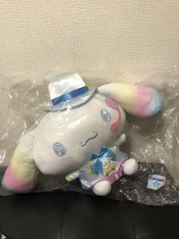 파스텔 컬러 모자 달린 봉제 인형 시나몬 롤