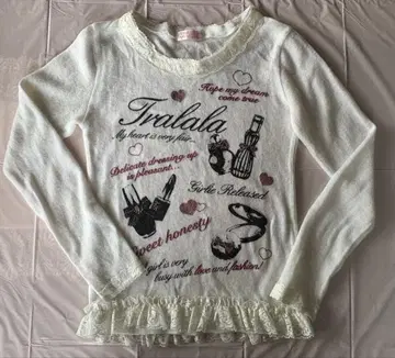 TRALALA 긴팔 T셔츠 레어 헤이세이 갸루