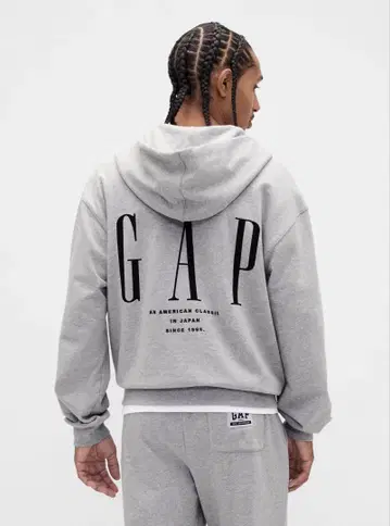 GAP 30주년 기념 후드 부착 후드티 그레이