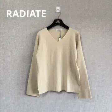미사용 RADIATE 니트탑 V넥 베이지 M 사이즈 택 포함
