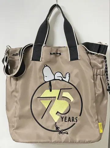 스누피 토트백 숄더 포함 복조리형 75주년 새상품
