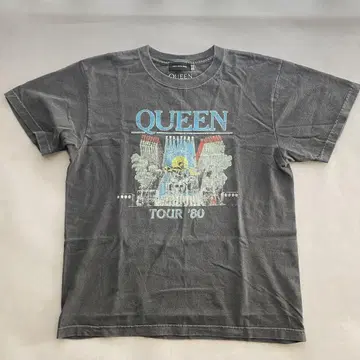 빈티지풍 Queen T셔츠 프리 사이즈 L사이즈 상당 다크 그레이