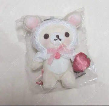 [ 리락쿠마 코리락쿠마 화이트 딸기 봉제 인형 봉제 인형 ]